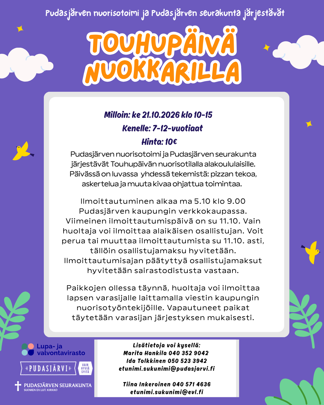 kuvassa tapahtuman mainos